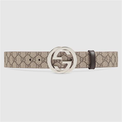 gg supreme belt gucci|Gucci belt with silver buckle.